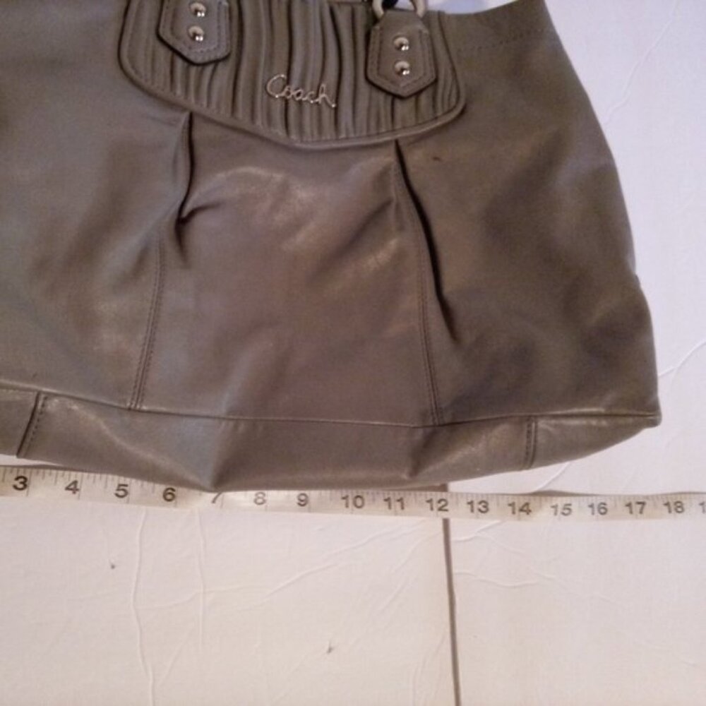 Coach Ashley Satchel leather gray purse - Picture 10 of 14